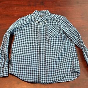 Ralph Lauren Navy and baby Blue Plaid Shirt